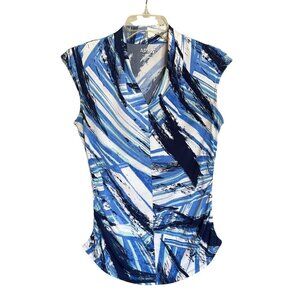 Apt 9 Blue Abstract Sleeveless Blouse Size PXS